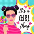 It`s a girl thing vector illustration