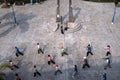 Early morning Tai Chi practice in Hong Kong Royalty Free Stock Photo