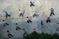 Early morning Tai Chi practice in Hong Kong Royalty Free Stock Photo