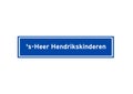 's-Heer Hendrikskinderen isolated Dutch place name sign. City sign from the Netherlands.