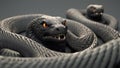 A s hissing and coiling up to intimidate potential threats. minimal 2d illustration Psychology art concept Royalty Free Stock Photo