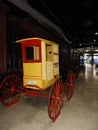 Railroad museum 1800`s restored historic mail wagon Royalty Free Stock Photo