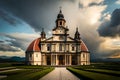 modern churche image,baroque church image Ai generated