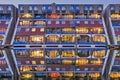 1980`s housing blocks reflecting Royalty Free Stock Photo