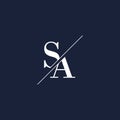 SA initial modern logo designs inspiration, minimalist logo template