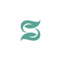 S Leaf Logo Design. Letter S Nature Logo. S Icon Organic Royalty Free Stock Photo