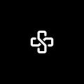 S Letter Cross logo template vector