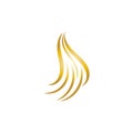 S letter gold hair logo and symbol template symbol illustration design.