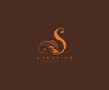 S letter luxury flourishes ornament logo