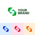 S letter monogram logo  template. Ambigram logo. Royalty Free Stock Photo