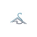 Roof Line Initial Letter S Building Logo
