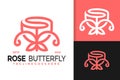 S Letter Rose Butterfly Logo Design, brand identity logos vector, modern logo, Logo Designs Vector Illustration Template Royalty Free Stock Photo