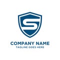S Letter Shield Logo Vector Design Template. Royalty Free Stock Photo