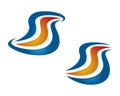 S letter swoosh river logo 1 Royalty Free Stock Photo