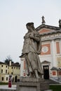 S. Liberty Square and female statue, Castelfranco, Italy
