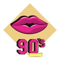 90s lips retro cartoons