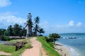 The light house of Galle in front of the indian ocean Royalty Free Stock Photo