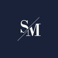 SM initial modern logo designs inspiration, minimalist logo template