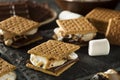 S'mores with Marshmallows Chocolate and Graham Crackers