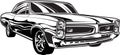1960s Muscle Car Royalty Free Stock Photo