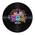70s Music discography. Royalty Free Stock Photo