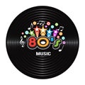 80s Music discography. Royalty Free Stock Photo