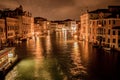 Beautiful scenery streets of Venice at night