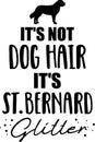 It`s not dog hair, it`s Saint Bernard glitter