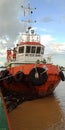 It`s one tug boat in shipping Royalty Free Stock Photo