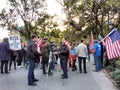 News Reporters at Political Rally, Washington Square Park, NYC, NY, USA Royalty Free Stock Photo