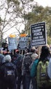 Spanish Language Anti-Trump Signs, Washington Square Park, NYC, NY, USA