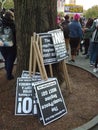 Refuse Fascism Signs, Anti-Trump Rally, Washington Square Park, NYC, NY, USA Royalty Free Stock Photo