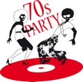 70s party clip-art Royalty Free Stock Photo