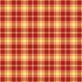 1960s pattern tartan texture, mexican check fabric background. Sparse textile seamless plaid vector in orange and red colors Royalty Free Stock Photo