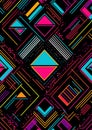 80s patterned fabric texture frame 80s retro nostalgic Royalty Free Stock Photo