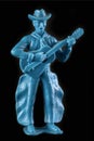 1960s plastic molded singing cowboy with guitar novelty toy - Retro, vintage, mid century