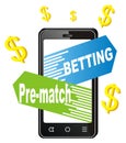 It`s pre-match bets Royalty Free Stock Photo