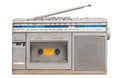 1980s Radio Tape portable music player.White backdrop With Clipping PATH Royalty Free Stock Photo