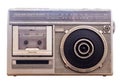 1980s Radio Tape portable music player.White backdrop With Clipping PATH Royalty Free Stock Photo