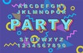 80 s retro alphabet font