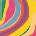 1970s retro background with liquid shapes. 1960s hippie wallpaper design