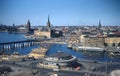 1950`s Retro Image of the City of Stockholm, Sweden