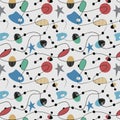 1950s Retro Mid-Century Seamless Pattern Royalty Free Stock Photo