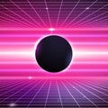 80s Retro Sci-Fi Background Royalty Free Stock Photo