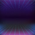 80s Retro Sci-Fi Background Royalty Free Stock Photo