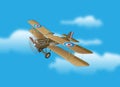 1900s Royal Air Force plane vector illustration, RAF SE5