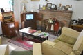 A 1940s 1950s living room with vintage furniture Royalty Free Stock Photo