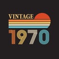 1970 vintage retro Original t shirt design vector