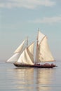 1900s sailing schooner ship / boat in calm waters. Royalty Free Stock Photo