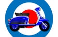 60s Scooter and UK Symbol